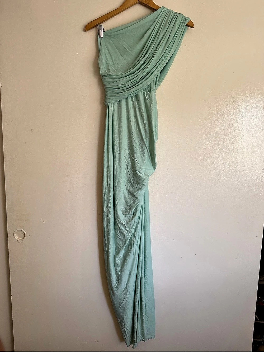 deme Sage Green Draped Dress Size Small